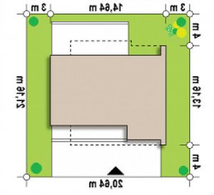 Usytuowanie budynku Zx121 w wersji lustrzanej