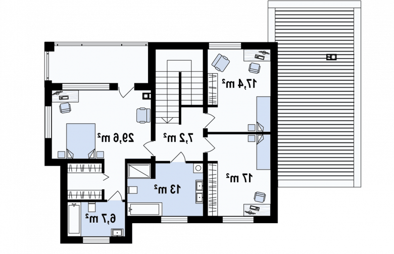 Projekt domu piętrowego Zx109 - 