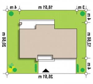 Usytuowanie budynku Zx61 w wersji lustrzanej