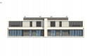 Projekt domu bliźniaczego Zb16 - elewacja 3