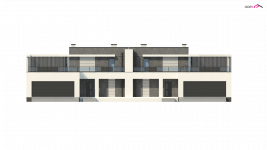 Elewacja projektu Zb16 - 1 - wersja lustrzana