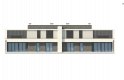 Projekt domu bliźniaczego Zb16 - elewacja 3