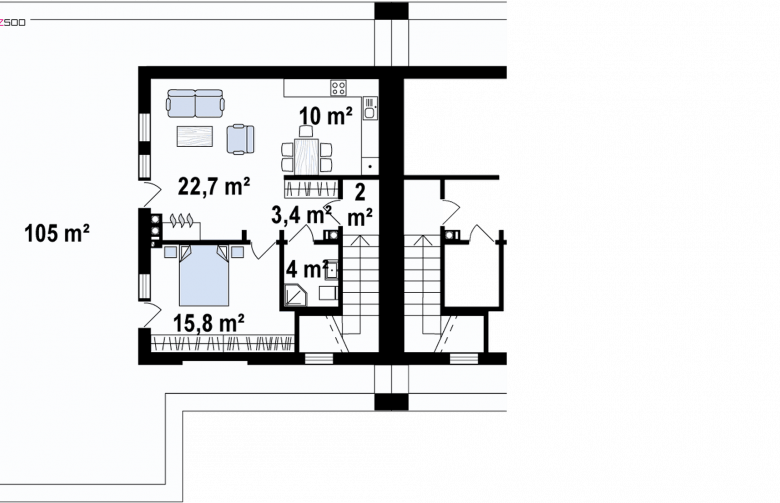 Projekt domu bliźniaczego Zb16 - 