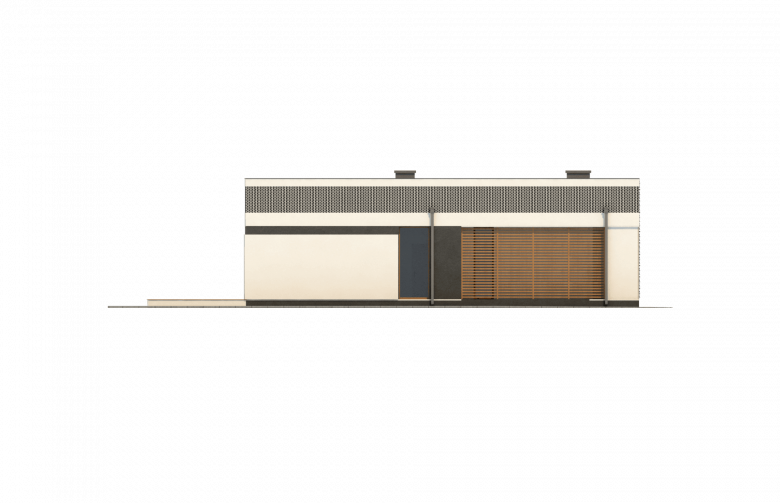 Projekt domu parterowego Zx119 - elewacja 1