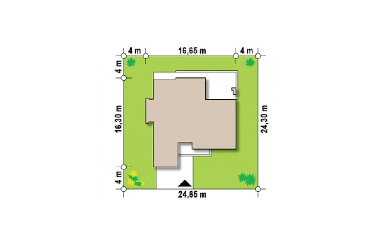 Projekt domu parterowego Zx56 - Usytuowanie