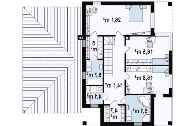 Projekt domu piętrowego Zx122 - 