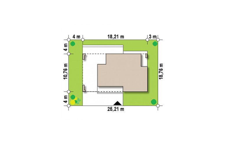 Projekt domu parterowego Zx117 - Usytuowanie