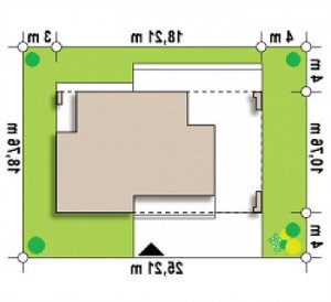 Usytuowanie budynku Zx117 w wersji lustrzanej