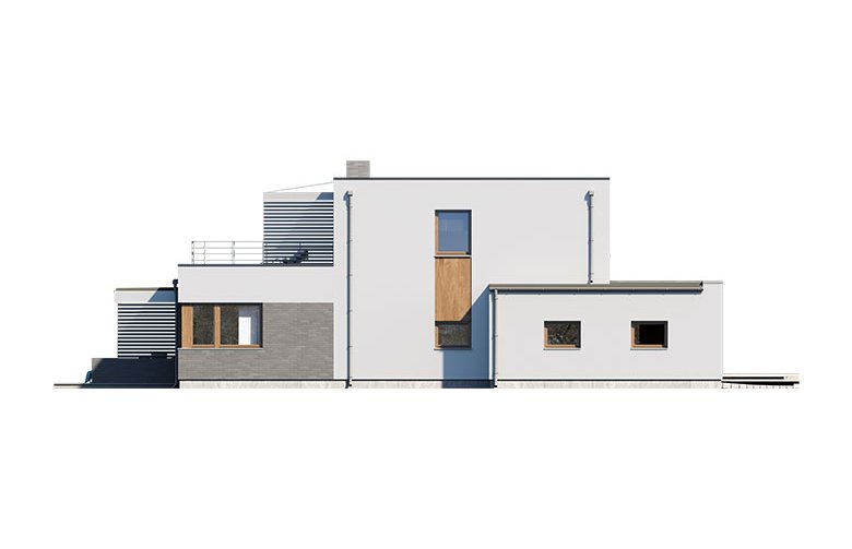 Projekt domu z poddaszem Mikado - elewacja 3