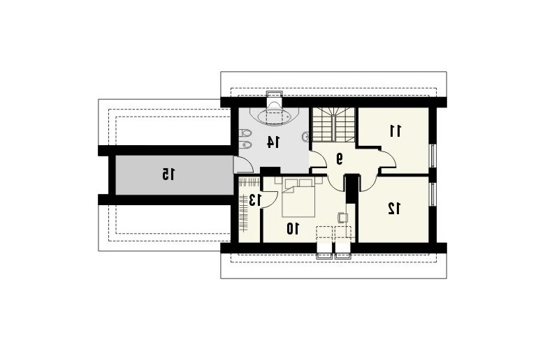 Projekt domu jednorodzinnego ELEGANT 2G - 