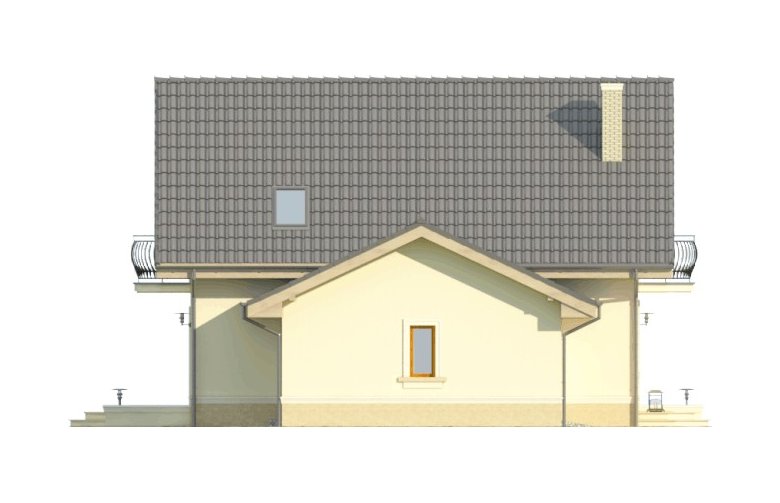 Projekt domu jednorodzinnego SORBONA - elewacja 1