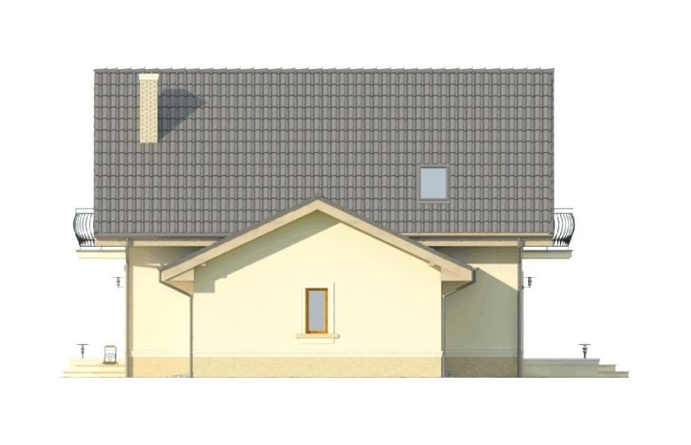 Projekt domu jednorodzinnego SORBONA - elewacja 1