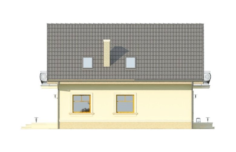 Projekt domu tradycyjnego SORBONA 2G - elewacja 3