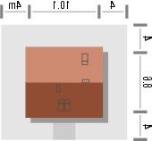 Usytuowanie budynku GRADIENT w wersji lustrzanej