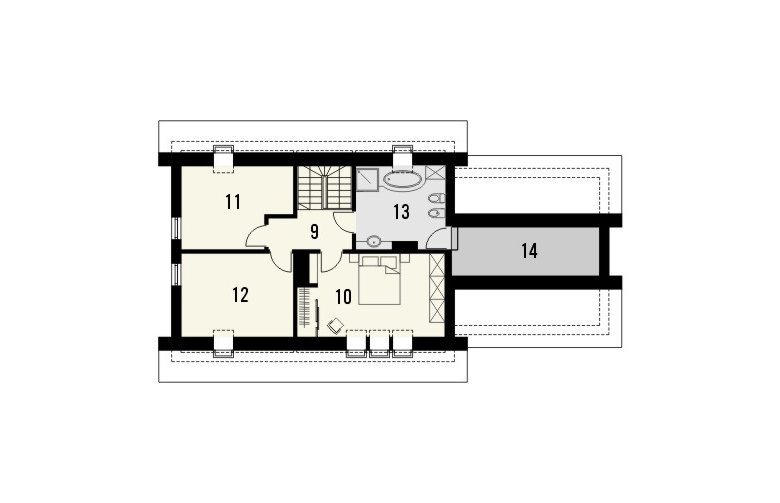 Projekt domu jednorodzinnego IDEAL 2G - 