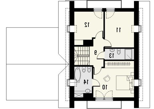 Rzut projektu MAESTRO 2G - wersja lustrzana