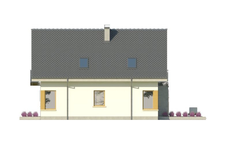Projekt domu jednorodzinnego GRAPPA 2G - elewacja 3