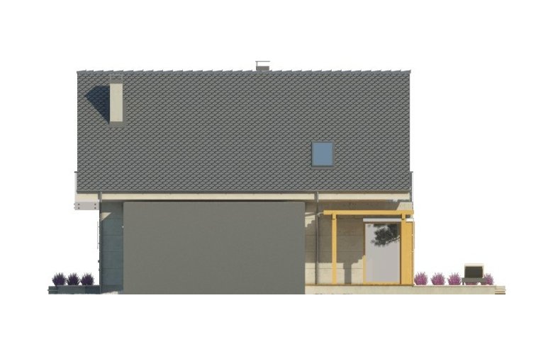 Projekt domu jednorodzinnego GRAPPA 2G - elewacja 1