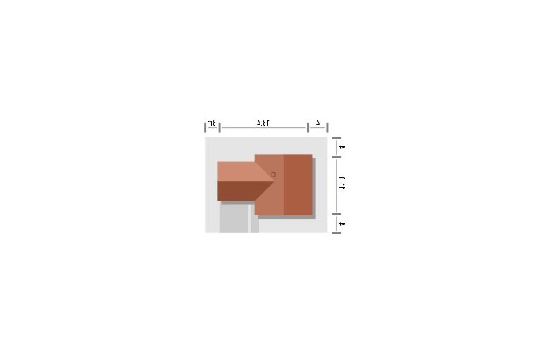 Projekt domu parterowego KALAMBUR 2G - Usytuowanie - wersja lustrzana