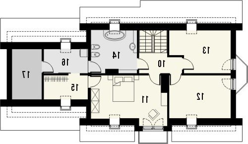 Rzut projektu AROMA 2 2G - wersja lustrzana