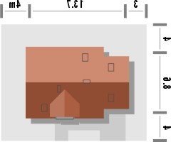 Usytuowanie budynku ESTYMA 2 w wersji lustrzanej