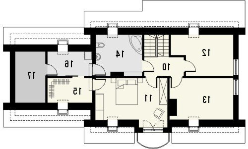 Rzut projektu GRANAT 2 2G - wersja lustrzana