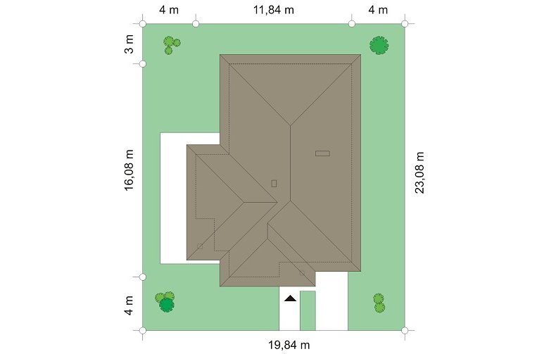 Projekt domu dwurodzinnego Dom na miarę (567) - Usytuowanie