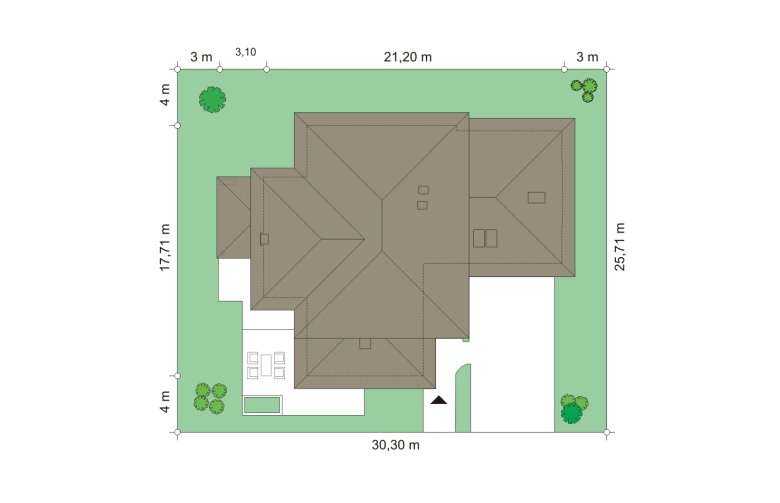 Projekt domu szkieletowego Dom z widokiem (516) - Usytuowanie