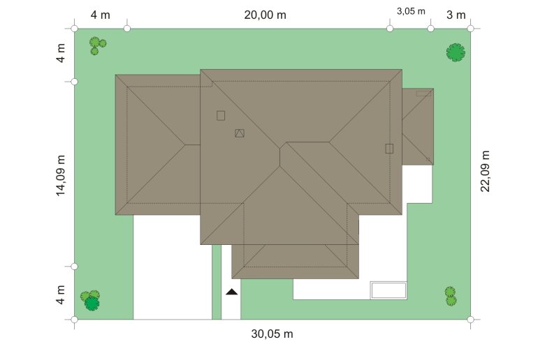 Projekt domu tradycyjnego Dom z widokiem 2 (560) - Usytuowanie
