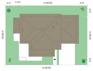 Usytuowanie budynku Dom z widokiem 2 (560) w wersji lustrzanej