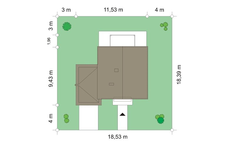 Projekt domu wielorodzinnego Oszczędny 2 (578) - Usytuowanie