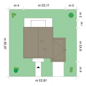 Usytuowanie budynku Oszczędny 2 (578) w wersji lustrzanej