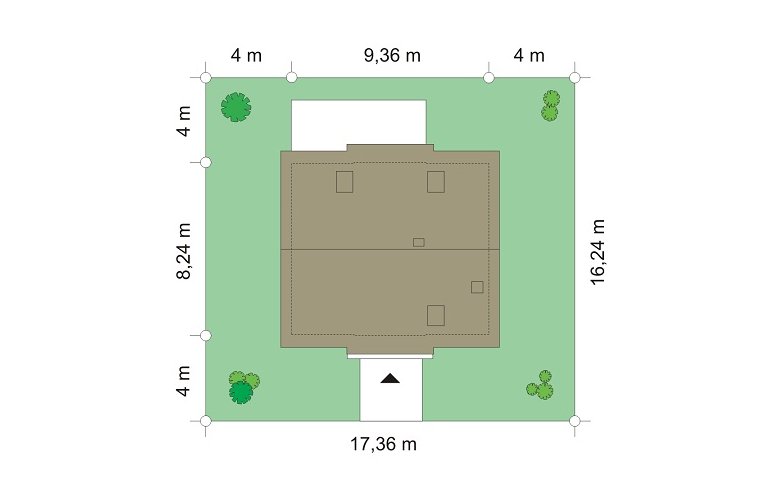 Projekt domu wielorodzinnego Przygoda 2 (580) - Usytuowanie