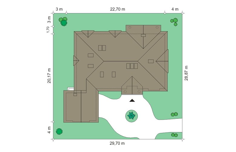 Projekt domu tradycyjnego Rezydencja Parkowa 3 (534) - Usytuowanie