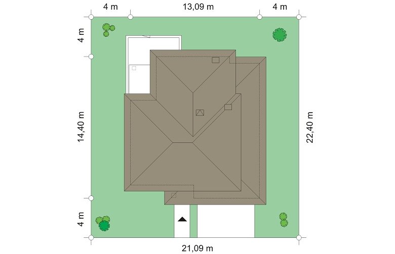 Projekt domu z poddaszem Sydney (581) - Usytuowanie