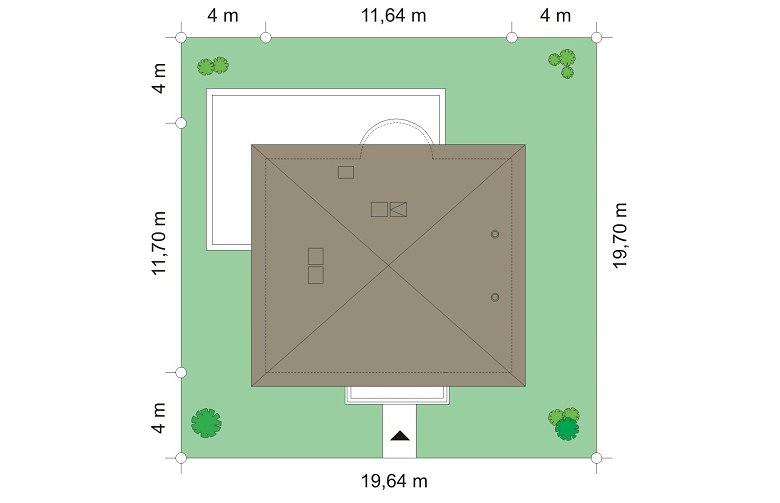 Projekt domu szkieletowego Szafir (582) - Usytuowanie