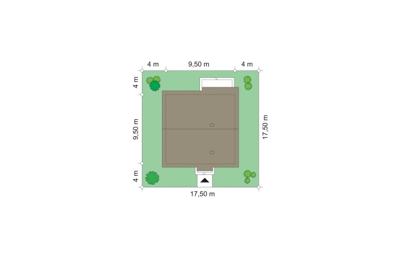 Projekt domu dwurodzinnego Zosia 2 (519) - Usytuowanie