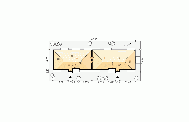 Projekt domu szkieletowego Spokojny - Usytuowanie