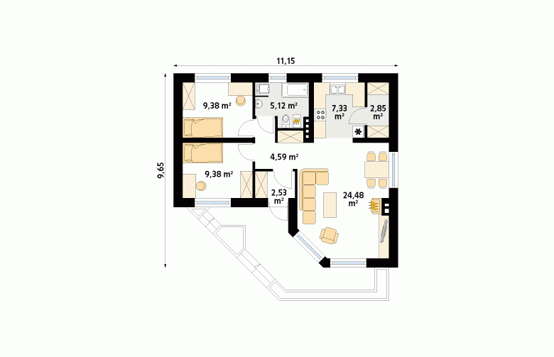 Projekt domu tradycyjnego Atlas 2 - 