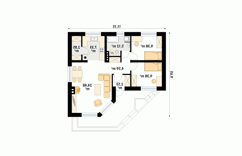 Projekt domu tradycyjnego Atlas 2 - 