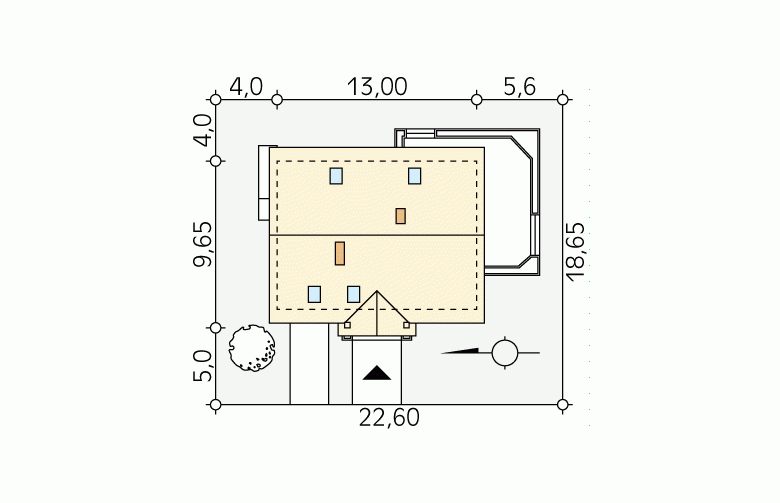 Projekt domu tradycyjnego Orzech 2 - Usytuowanie