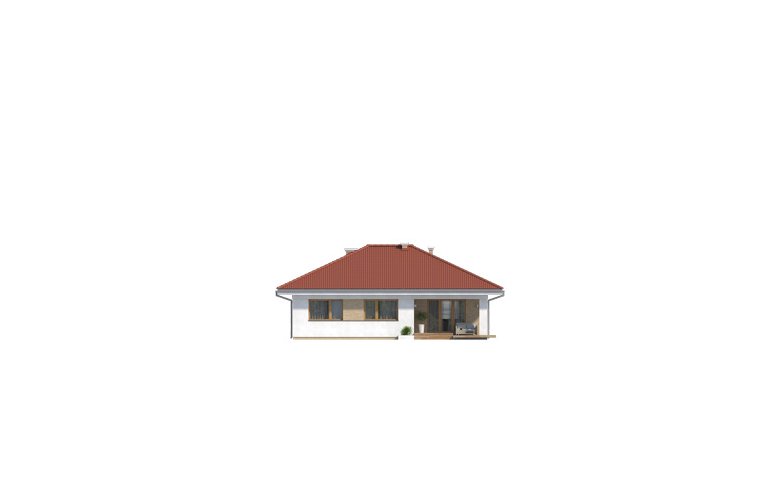 Projekt domu tradycyjnego Kiwi 3 - elewacja 3
