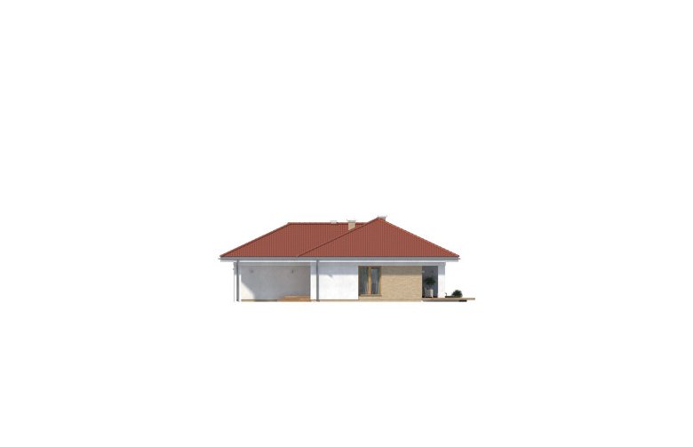 Projekt domu tradycyjnego Kiwi 3 - elewacja 2