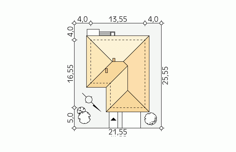 Projekt domu tradycyjnego Kiwi 3 - Usytuowanie