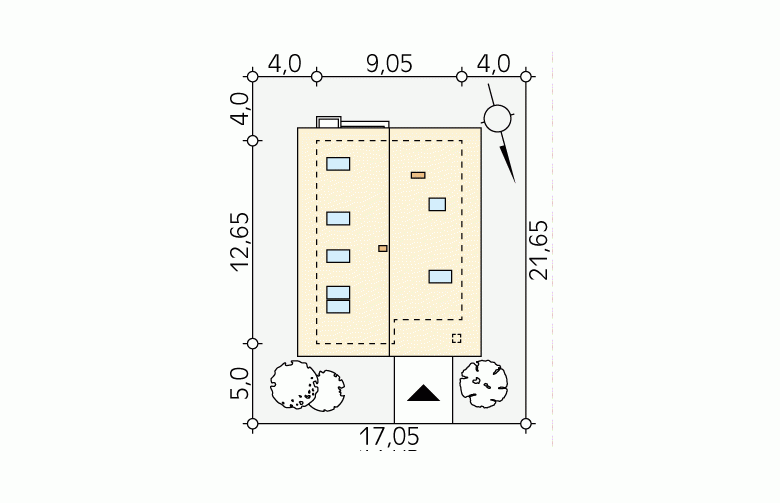 Projekt domu tradycyjnego Amarant 2 - Usytuowanie