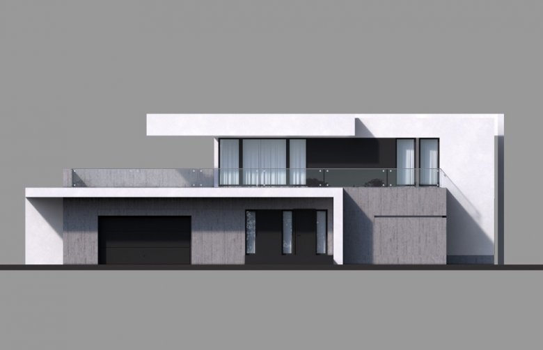 Projekt domu piętrowego Homekoncept 30 - elewacja 3
