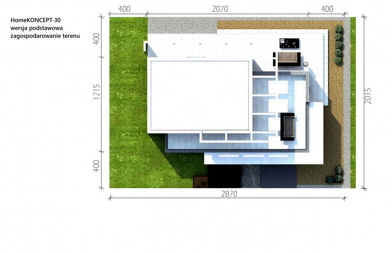 Projekt domu piętrowego Homekoncept 30 - Usytuowanie