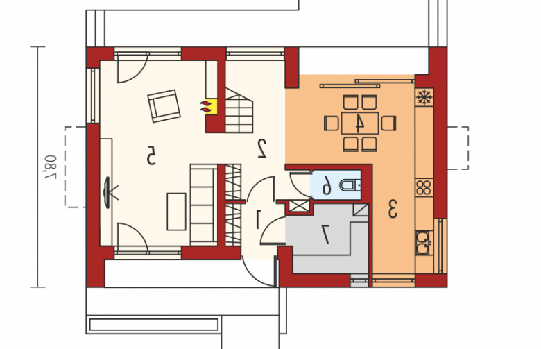 Projekt domu wielorodzinnego E11 ECONOMIC - parter