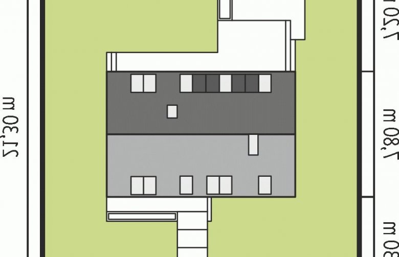 Projekt domu wielorodzinnego E11 ECONOMIC - Usytuowanie - wersja lustrzana