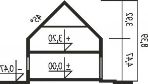 Przekrój projektu E11 ECONOMIC w wersji lustrzanej